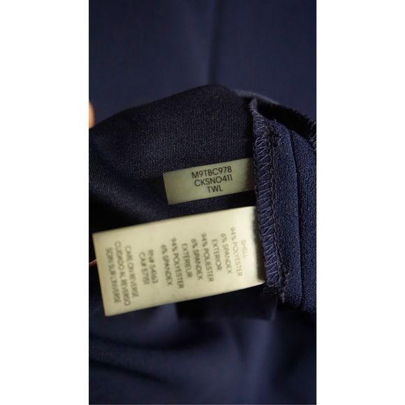Calvin Klein Women's Sheath Navy Dress Sz 6 Button Short Sleeve Pockets - Picture 7 of 7